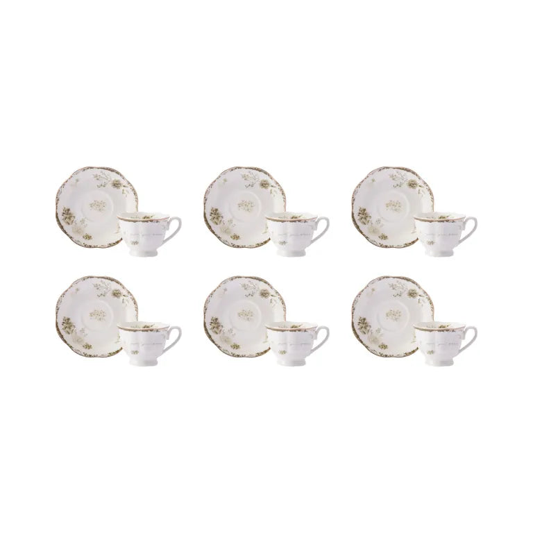 Karaca Antika 6-Person Coffee Cup Set, 80 ml Karaca Antika 6-Person Coffee Cup Set, 80 ml