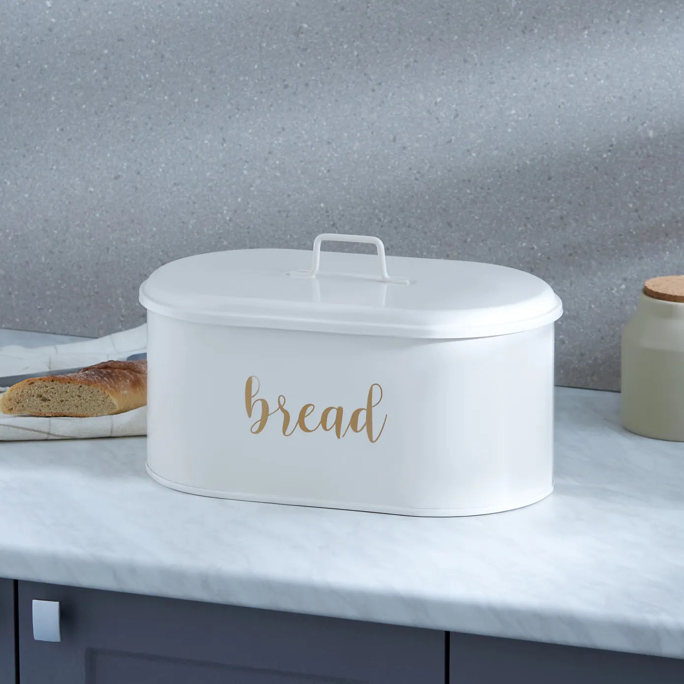 KARACA Monroe Cream Bread Bin – Elegant Kitchen Style KARACA Monroe Cream Bread Bin – Elegant Kitchen Style