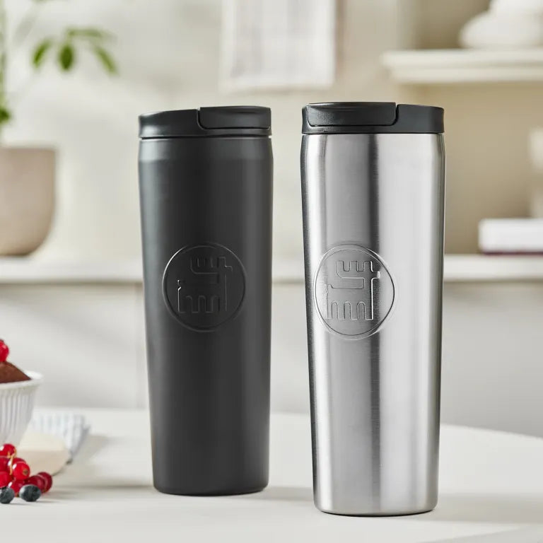 KARACA Muhur Thermos 430ml – Steel or Black Color KARACA Muhur Thermos 430ml – Steel or Black Color