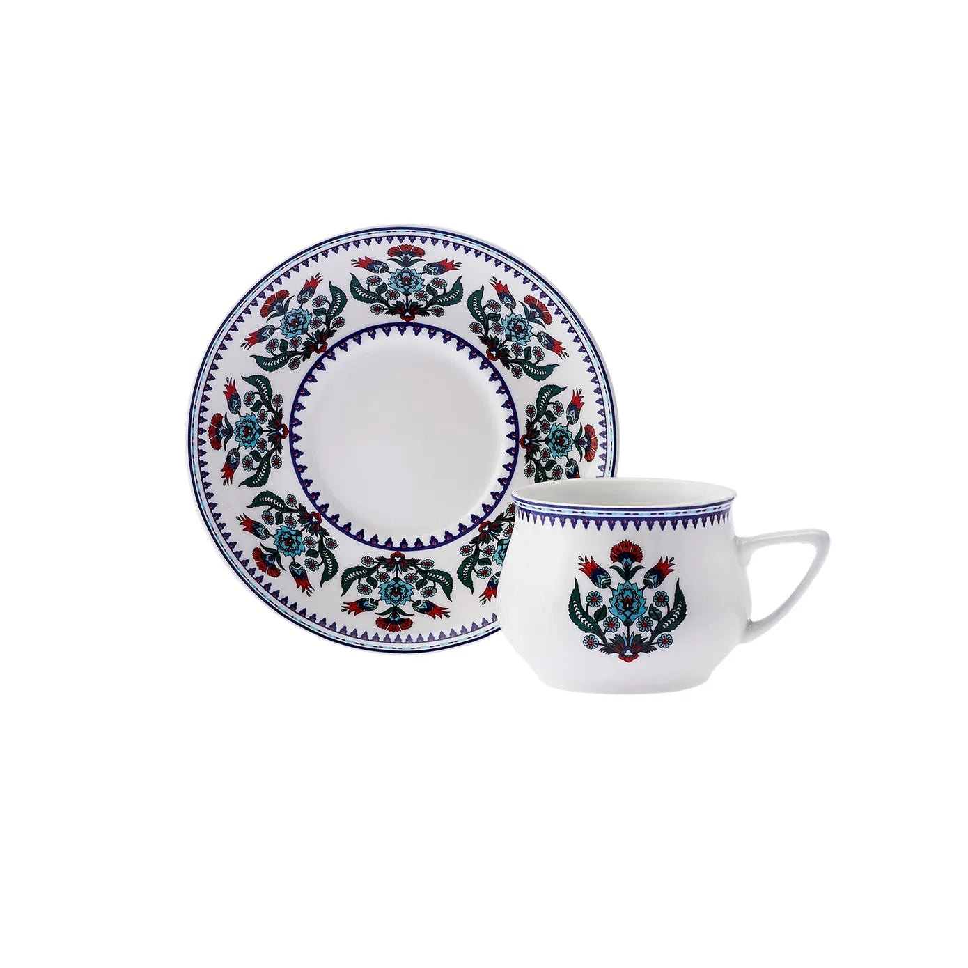 KARACA ÇİNİ Coffee Cup Set 90 ml – 6 Ottoman Style KARACA ÇİNİ Coffee Cup Set 90 ml – 6 Ottoman Style