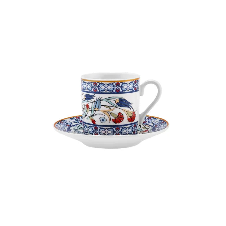 Karaca Rumeli 6 Coffee Cups Blue 80ml Set Karaca Rumeli 6 Coffee Cups Blue 80ml Set