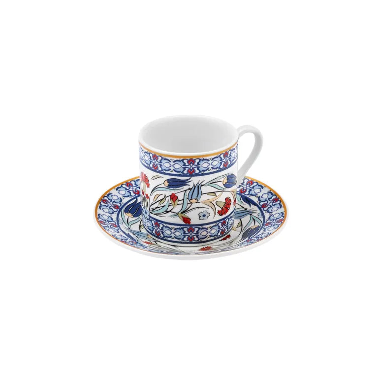 Karaca Rumeli 6 Coffee Cups Blue 80ml Set Karaca Rumeli 6 Coffee Cups Blue 80ml Set