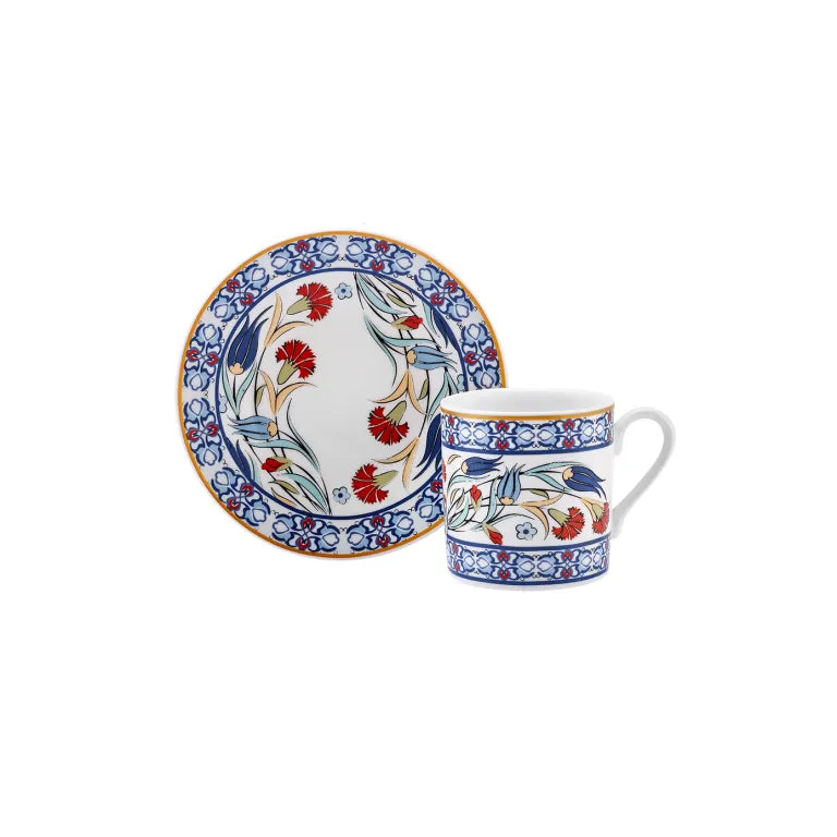 Karaca Rumeli 6 Coffee Cups Blue 80ml Set Karaca Rumeli 6 Coffee Cups Blue 80ml Set