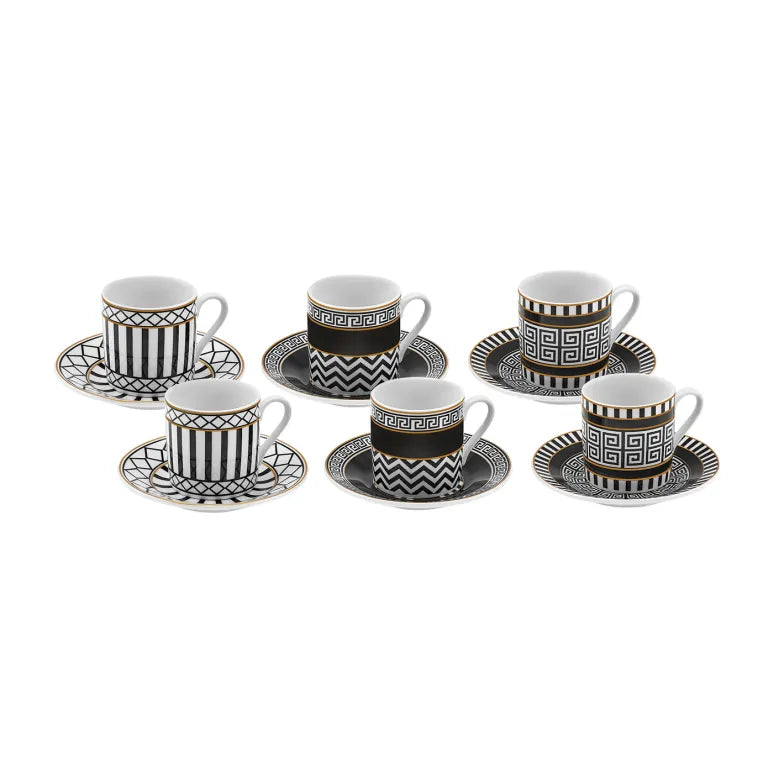 Karaca Helen 6-Piece 80ml Coffee Cup Set Karaca Helen 6-Piece 80ml Coffee Cup Set