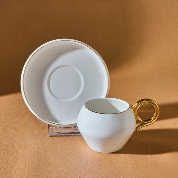 Karaca Venüs Gold Coffee Cup Set for 2, 135ml Karaca Venüs Gold Coffee Cup Set for 2, 135ml
