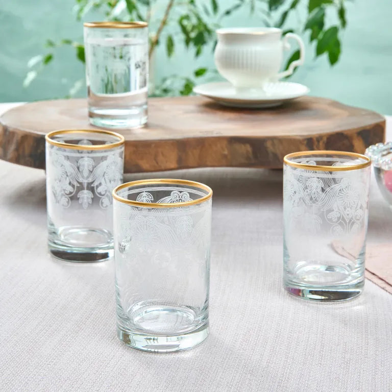KARACA DERIN 6-Piece Coffee Side Glass Set – Gold KARACA DERIN 6-Piece Coffee Side Glass Set – Gold