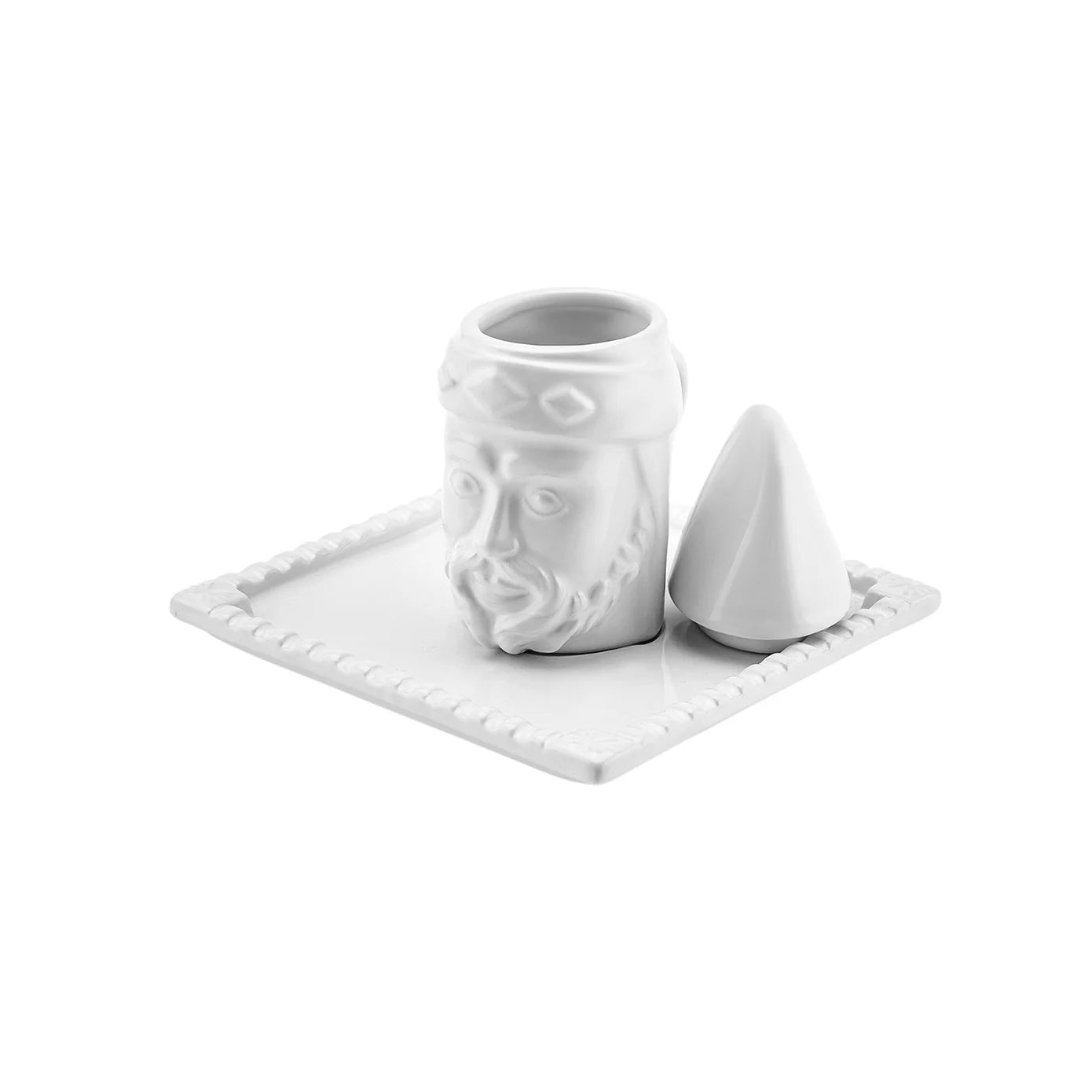 Karaca Nemrut 6-Piece Turkish Coffee Set 80ml White Ceramic Karaca Nemrut 6-Piece Turkish Coffee Set 80ml White Ceramic