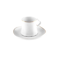 Karaca Volga White 6-Person Coffee Set, 80ml