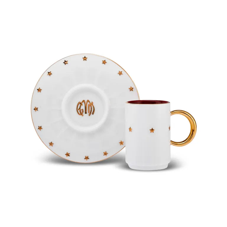 Karaca Cumhuriyet Espresso Set for 2, Elegant Design Karaca Cumhuriyet Espresso Set for 2, Elegant Design