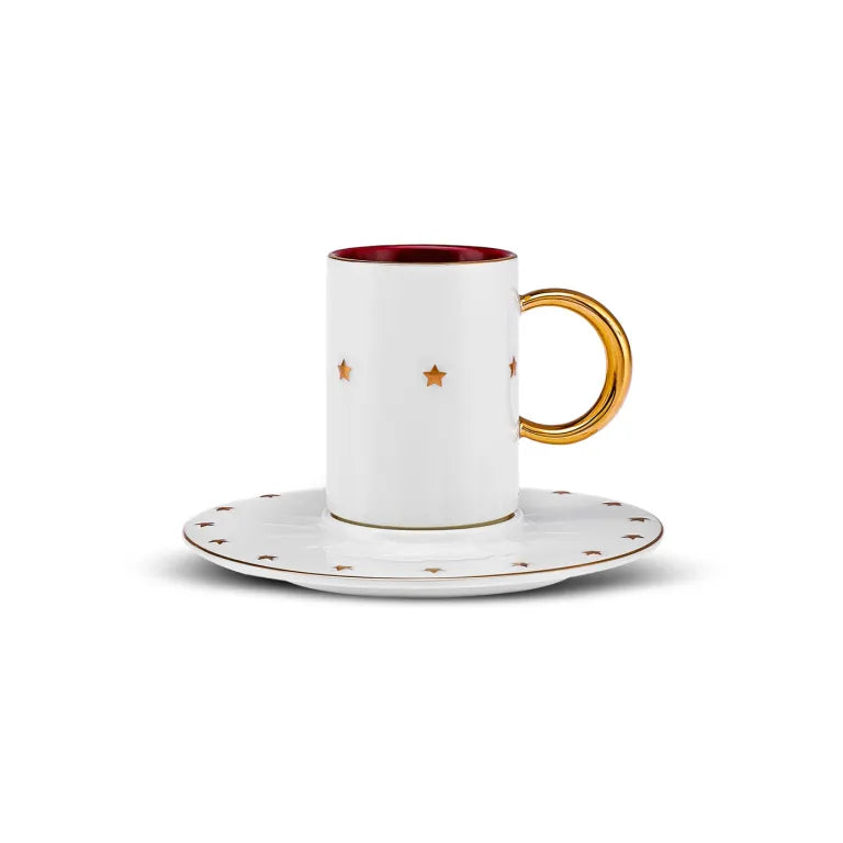 Karaca Cumhuriyet Espresso Set for 2, Elegant Design Karaca Cumhuriyet Espresso Set for 2, Elegant Design