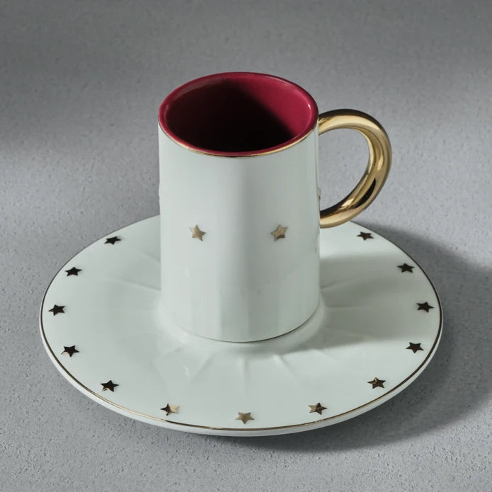 Karaca Cumhuriyet Espresso Set for 2, Elegant Design Karaca Cumhuriyet Espresso Set for 2, Elegant Design