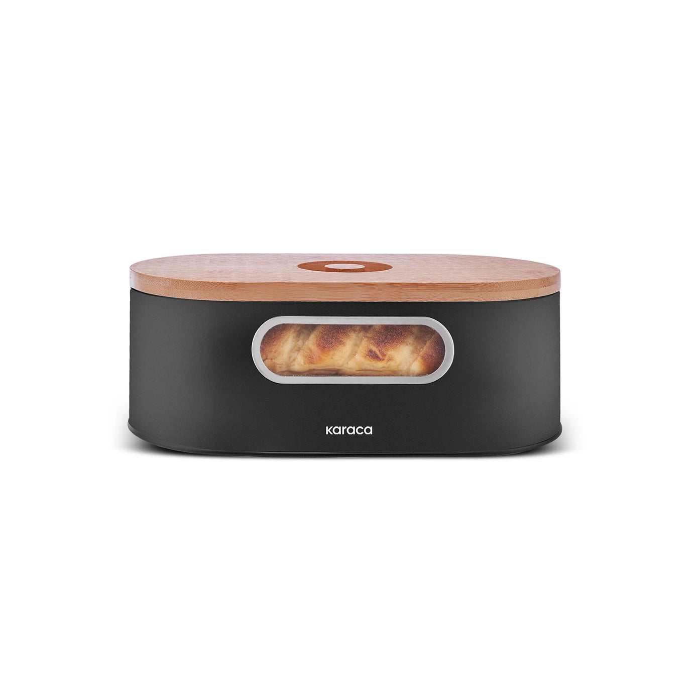 KARACA Stream 2in1 Bread Box & Cutting Board – Black Design KARACA Stream 2in1 Bread Box & Cutting Board – Black Design