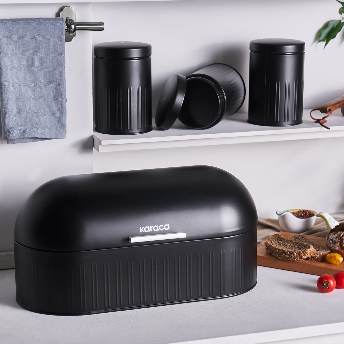 Aren XL Bread Box + Free Storage Container – Black Aren XL Bread Box + Free Storage Container – Black