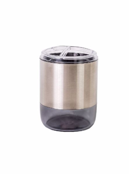 Primanova Lima Toothbrush Holder – Elegant Gray Design Primanova Lima Toothbrush Holder – Elegant Gray Design