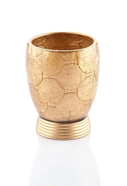 Primanova Circle Bathroom Tumbler – Gold Finish Primanova Circle Bathroom Tumbler – Gold Finish