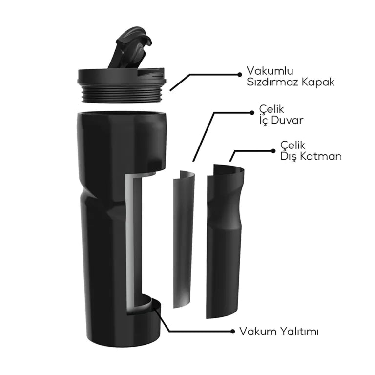 KARACA Capella Black Thermos – Elegant & Practical KARACA Capella Black Thermos – Elegant & Practical
