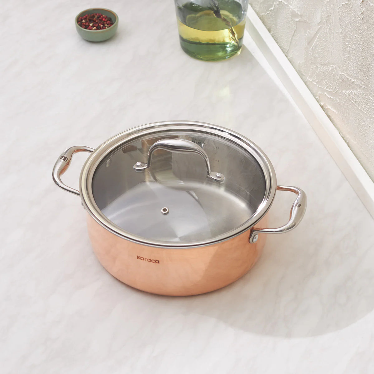 KARACA 3Ply PowerSteel Copper Stockpot with Lid, 4.6L KARACA 3Ply PowerSteel Copper Stockpot with Lid, 4.6L