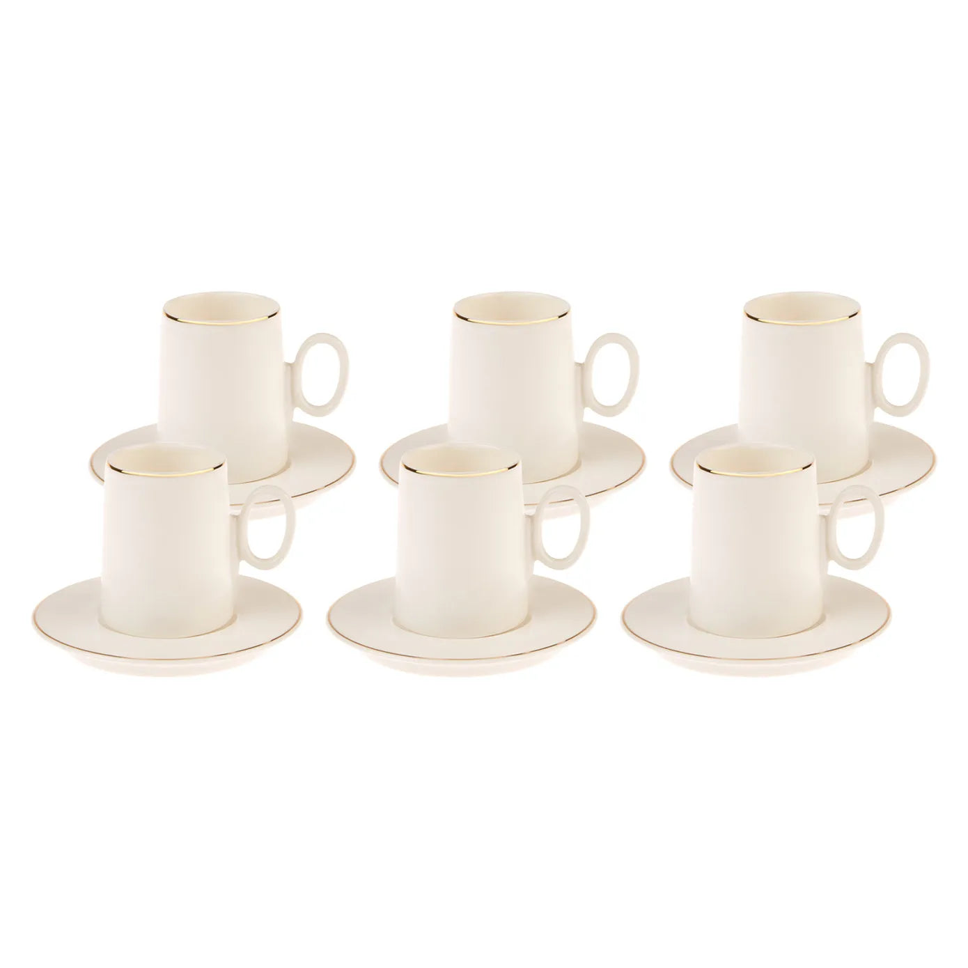 KARACA SNOW, White Coffee Cup Set for 6 – Elegant & Simple KARACA SNOW, White Coffee Cup Set for 6 – Elegant & Simple