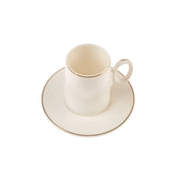 KARACA SNOW, White Coffee Cup Set for 6 – Elegant & Simple