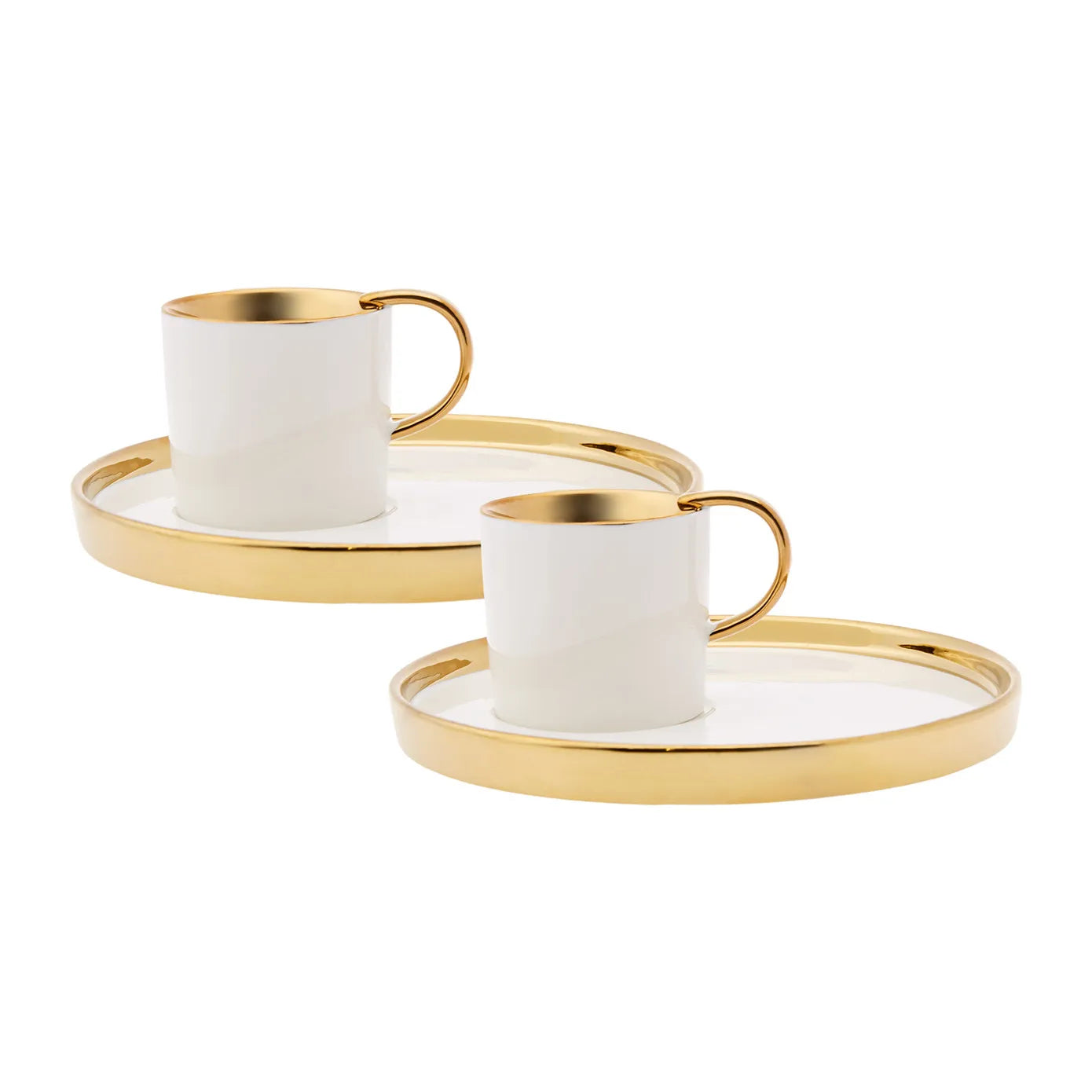 KARACA LEVİN 2-Person White Coffee Cup Set – Elegant