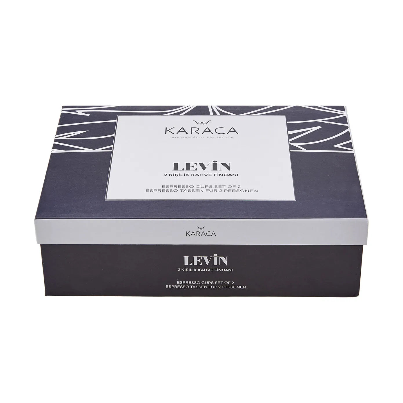 KARACA LEVİN 2-Person White Coffee Cup Set – Elegant KARACA LEVİN 2-Person White Coffee Cup Set – Elegant