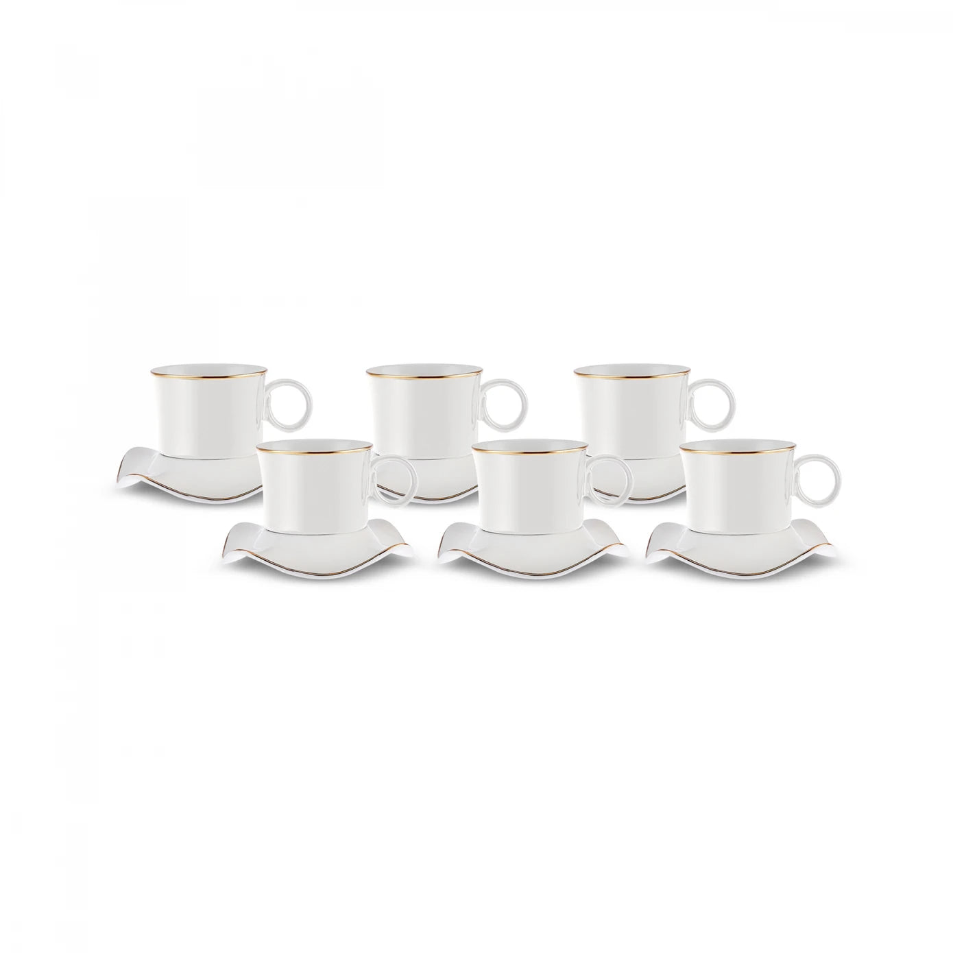 Karaca Torba 6-Person Coffee Cup Set, 90ml, White Karaca Torba 6-Person Coffee Cup Set, 90ml, White