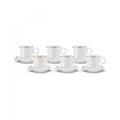 Karaca Torba 6-Person Coffee Cup Set, 90ml, White
