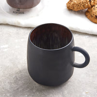KARACA Galactic Black Mug – Elegant Reactive Glaze