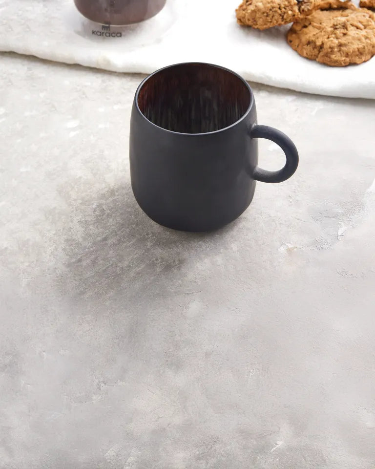 KARACA Galactic Black Mug – Elegant Reactive Glaze KARACA Galactic Black Mug – Elegant Reactive Glaze
