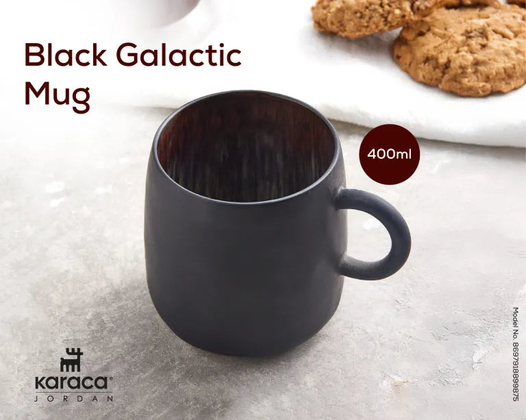 KARACA Galactic Black Mug – Elegant Reactive Glaze KARACA Galactic Black Mug – Elegant Reactive Glaze