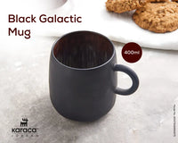 KARACA Galactic Black Mug – Elegant Reactive Glaze