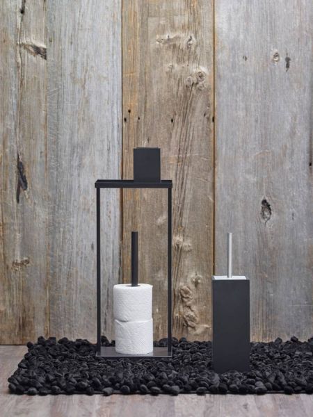 Aquanova Moon Black Toilet Tissue Stand – Elegant Design