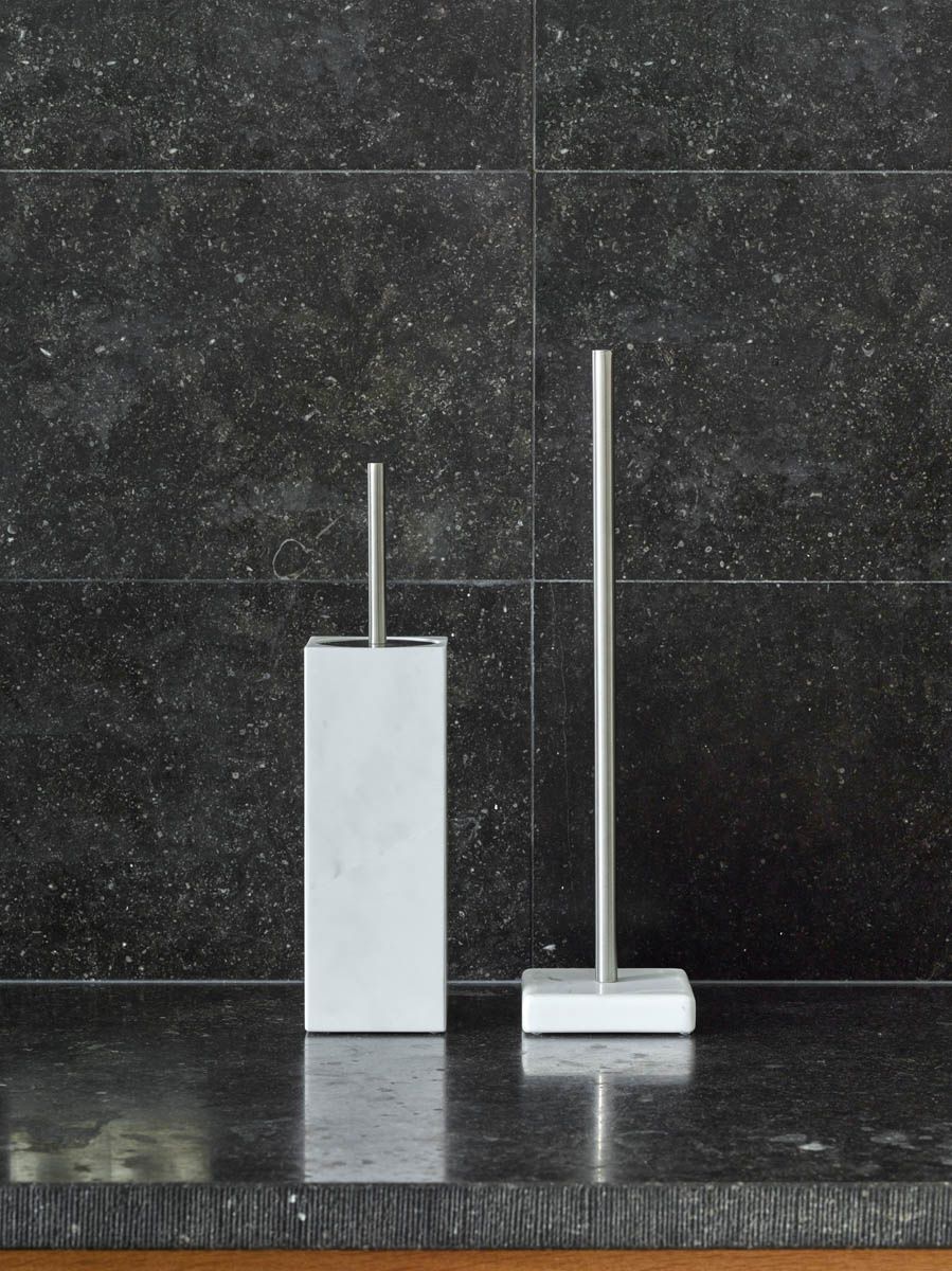 Aquanova Hammam White Toilet Brush – Elegant Marble Look