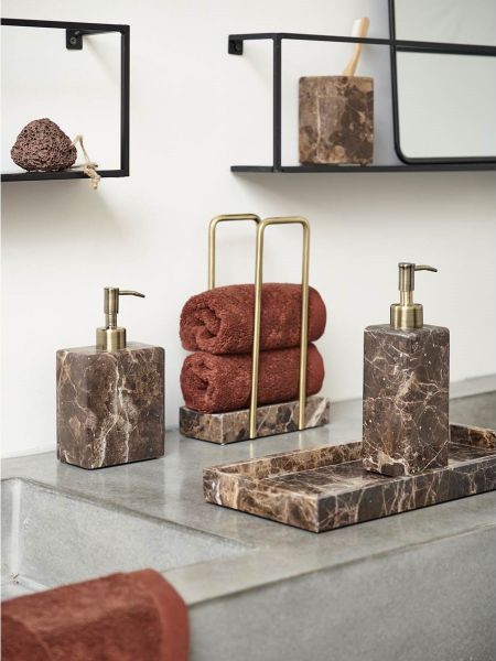 Aquanova Hammam Towel Rack Stand – Elegant Brown
