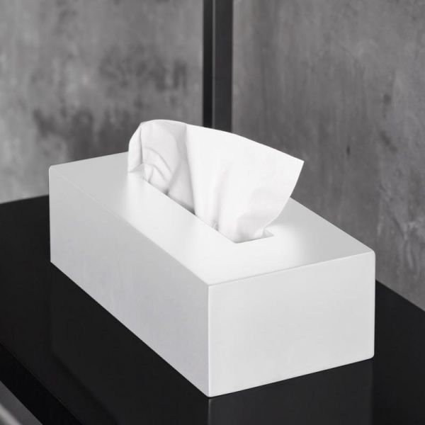 Aquanova Moon White Tissue Box – Elegant Modern Bathroom