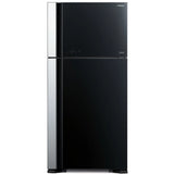 Hitachi R-VG800PJ7 Top Freezer Refrigerator 550L Black Glass | Twin Fan Cooling