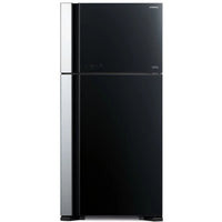 Hitachi R-VG800PJ7 Top Freezer Refrigerator 550L Black Glass | Twin Fan Cooling