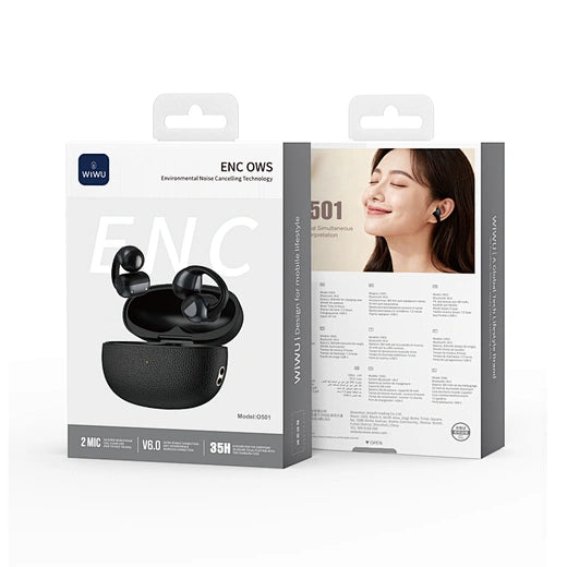 WiWU Openbuds O501 - Open-Ear Wireless Earbuds with 35H Battery