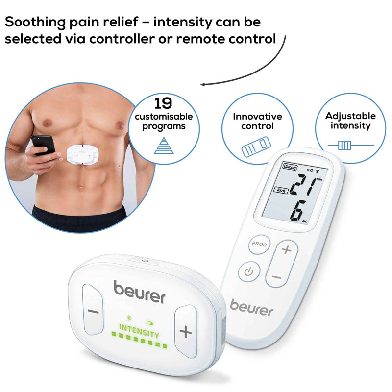 Beurer EM 70 Wireless TENS/EMS Device for Pain Relief & Muscle Stimulation