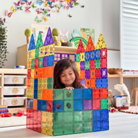 TileTek Magnetic Tiles Building Set, 110 Pieces, Ages 3+