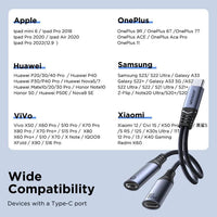 Joyroom 2 in 1 Audio Adapter Type C to Dual Type C - Black