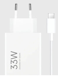 شاحن Xiaomi 33W USB مع كابل Type-C – شحن سريع أبيض