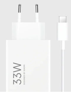 شاحن Xiaomi 33W USB مع كابل Type-C – شحن سريع أبيض