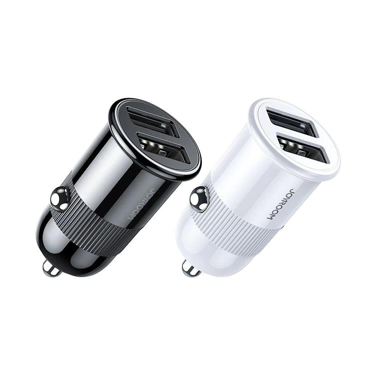 Joyroom 3.1A Fast & Safe Car Charger for 2 Devices - Black & White Joyroom 3.1A Fast & Safe Car Charger for 2 Devices - Black & White