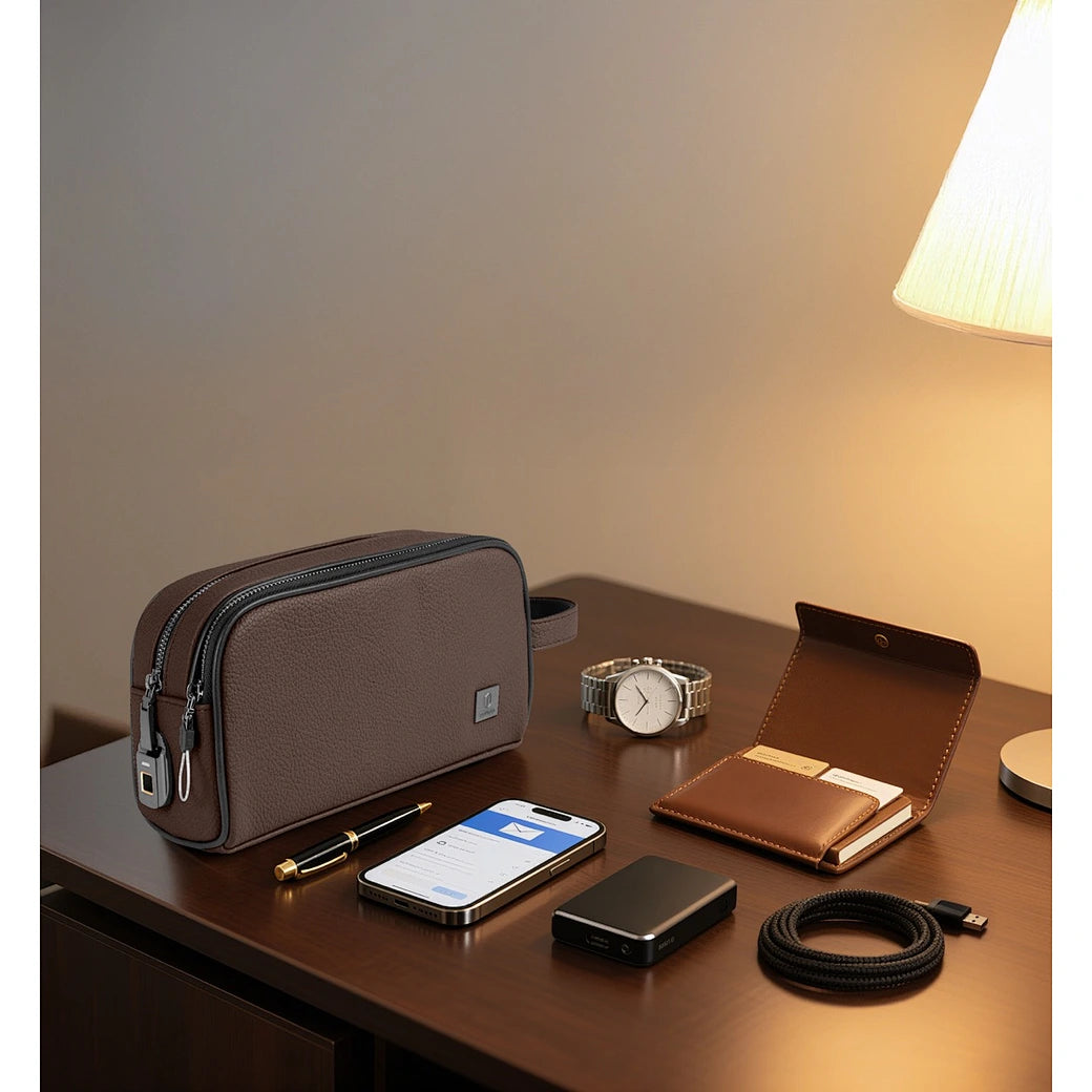 WIWU Phantom Fingerprint Lock Pouch Pro - Brown