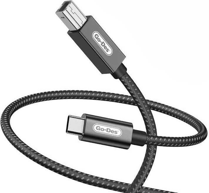 Go-Des Printer Cable USB 2.0 Type C to Type B Cable for Printer Scanner for fax machine Go-Des Printer Cable USB 2.0 Type C to Type B Cable for Printer Scanner for fax machine
