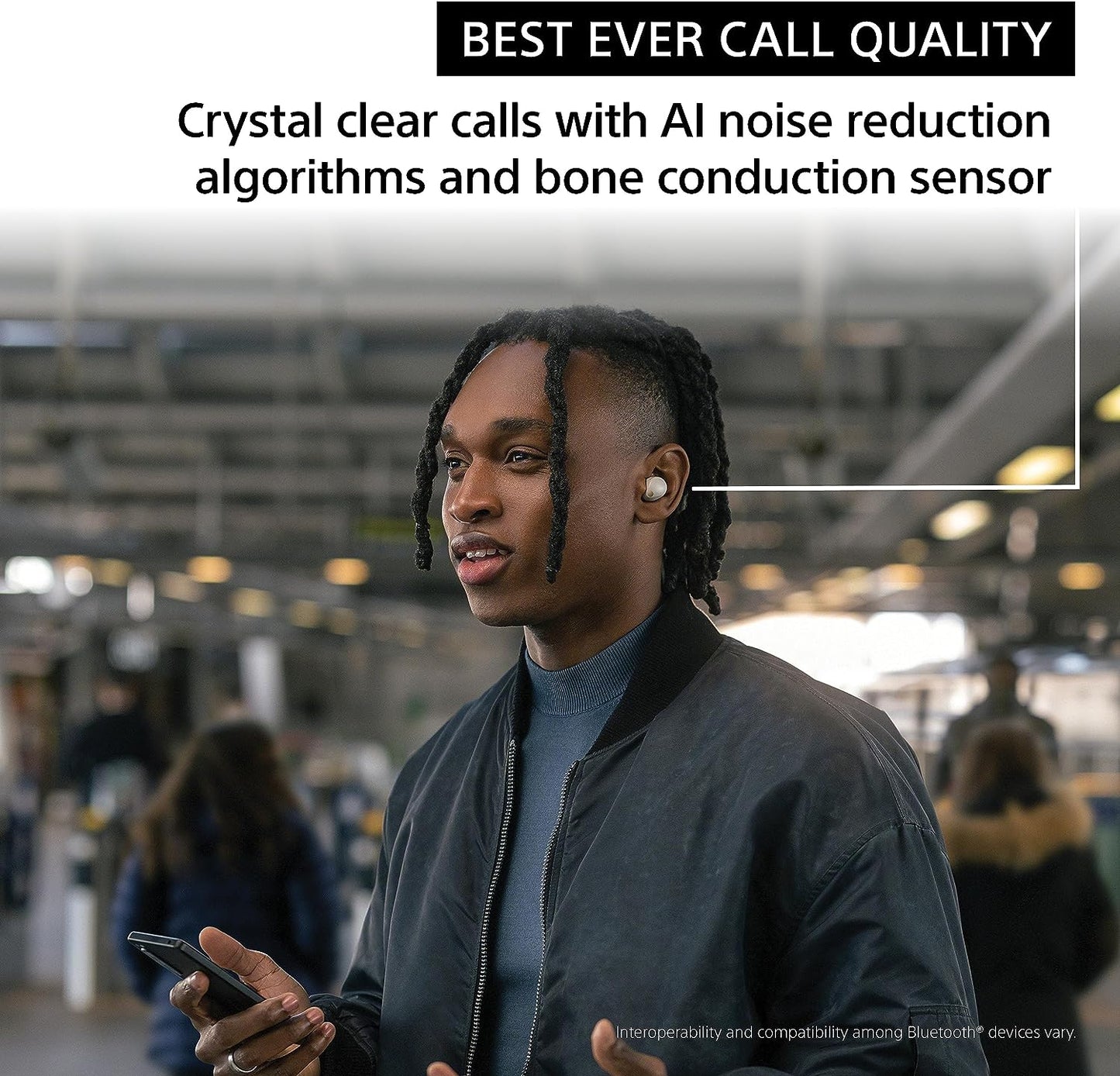 سماعات أذن لاسلكية Sony WF-1000XM5 تعمل بتقنية البلوتوث / إلغاء الضوضاء مع Alexa مدمجة