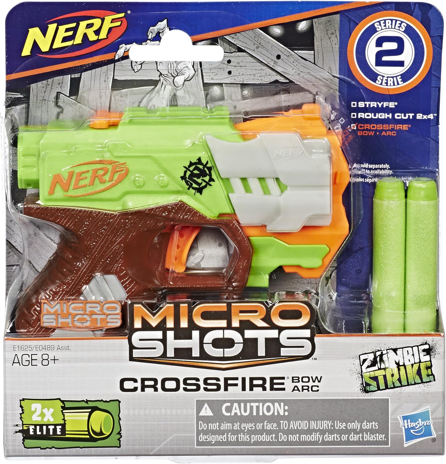 Hasbro Nerf MicroShots Zombie Strike Crossfire – Compact Blaster