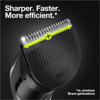 Braun: 9-in-1 Men's Grooming Kit ,Beard Trimmer, Hair Clippers, Ear & Nose Trimmer - Black/Blue