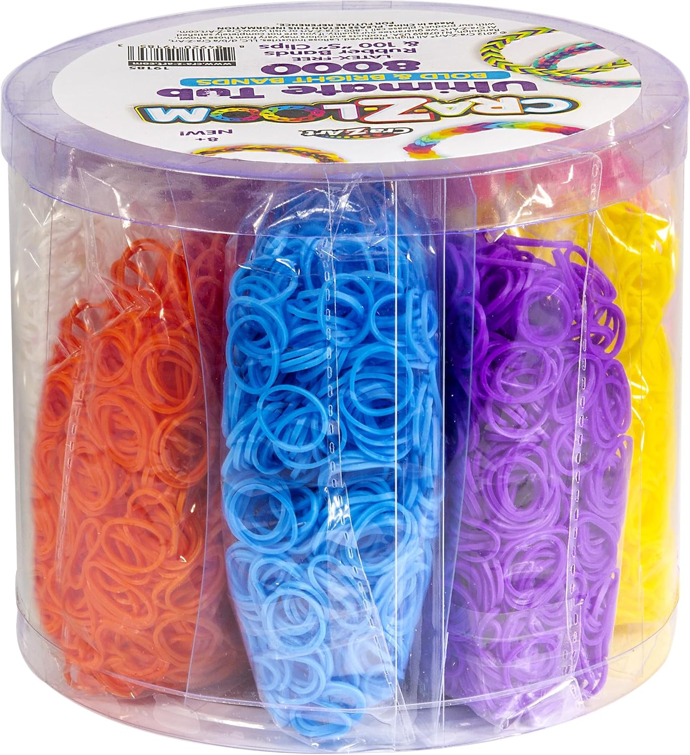 حوض Cra-Z-Loom Ultimate: 8000 شريط مطاطي و100 مشبك S حوض Cra-Z-Loom Ultimate: 8000 شريط مطاطي و100 مشبك S